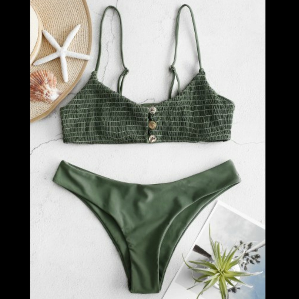 ZAFUL Shirred Bikini Set